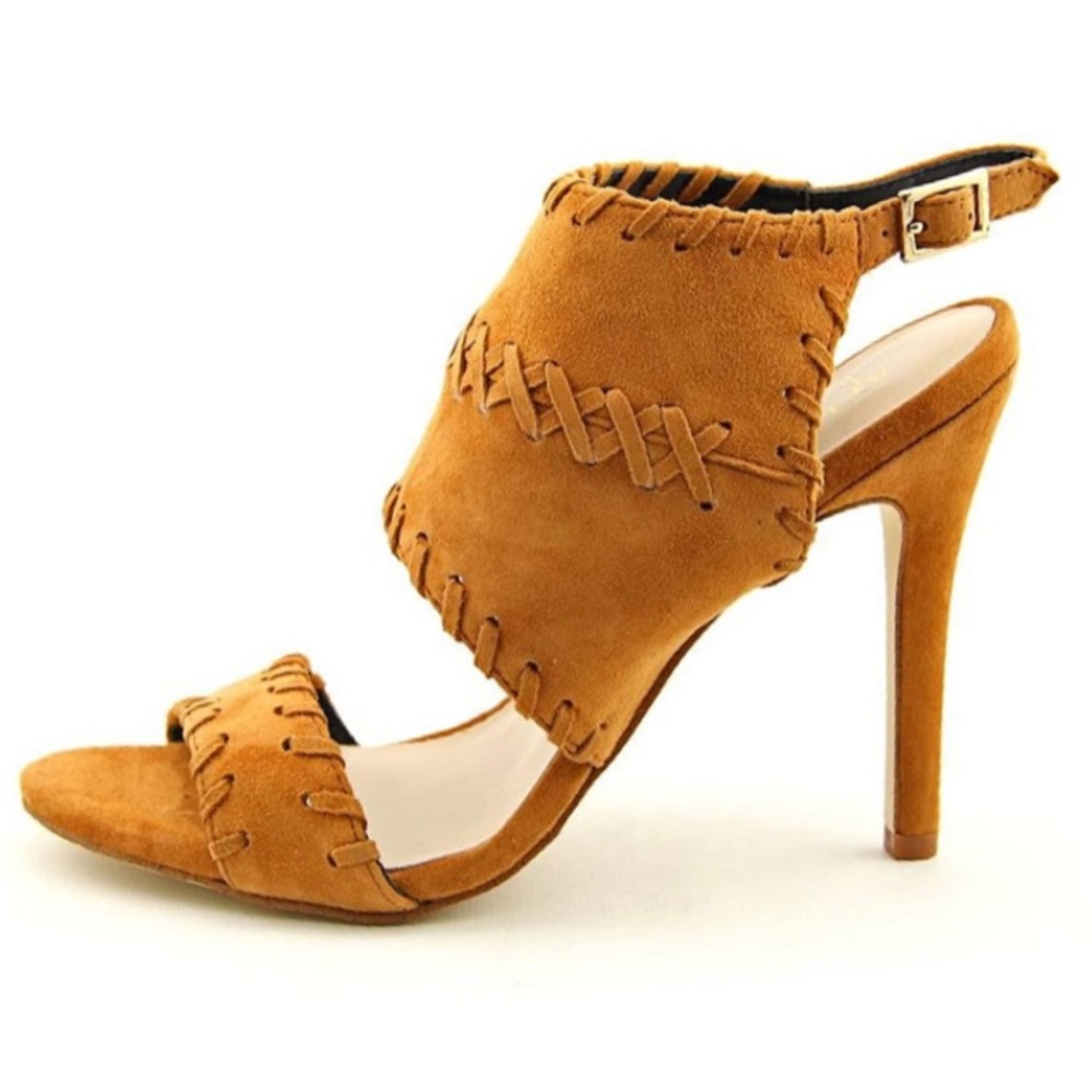 NWOT Nicole Miller Percy slingback suede open toe heel size 7 - Picture 2 of 8